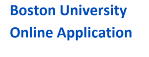 Boston University Application form 2023-2024