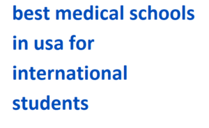 best medical schools in usa for international students 2024-2025